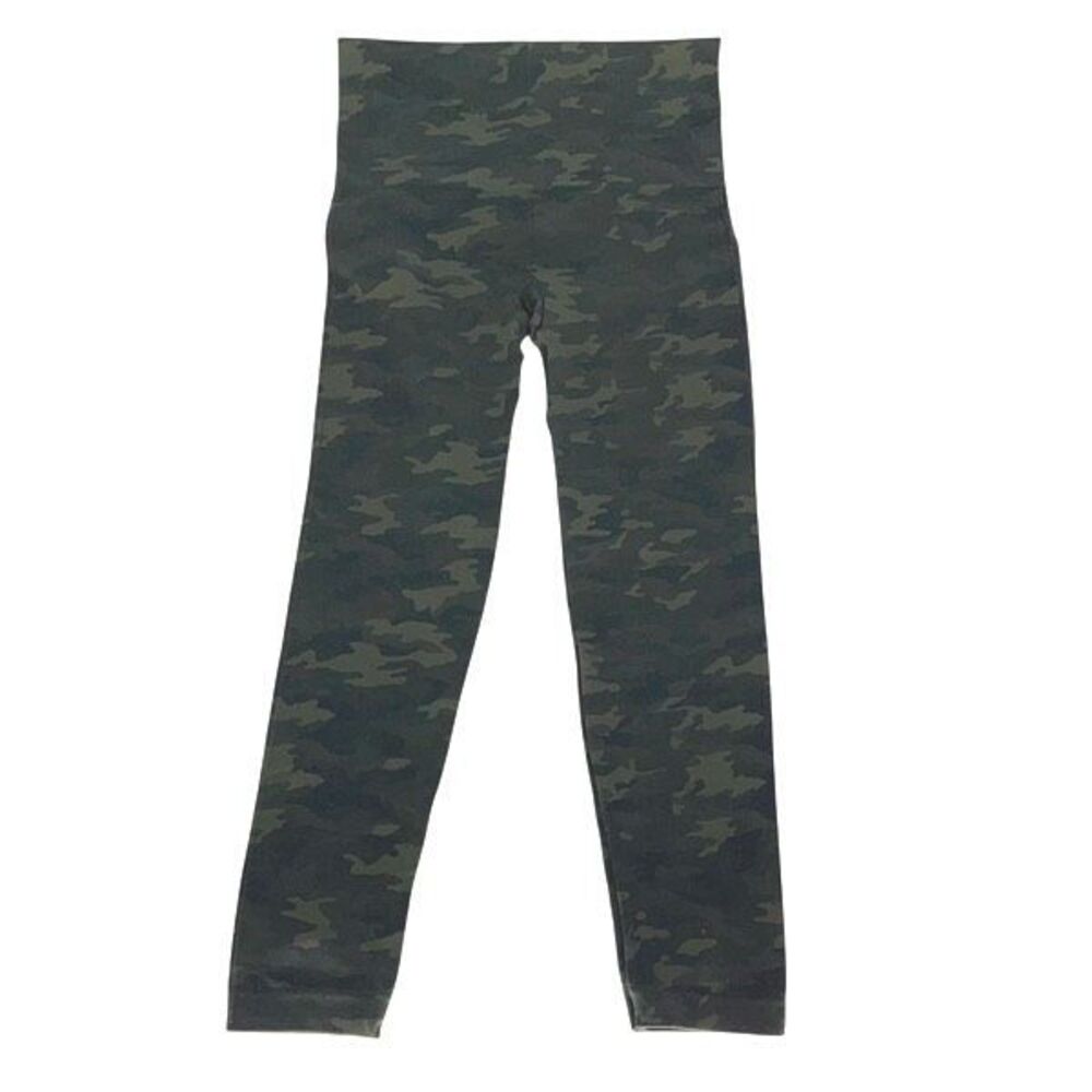 Spanx Womens Camo Look At Me Seamless Leggings Green Size Large